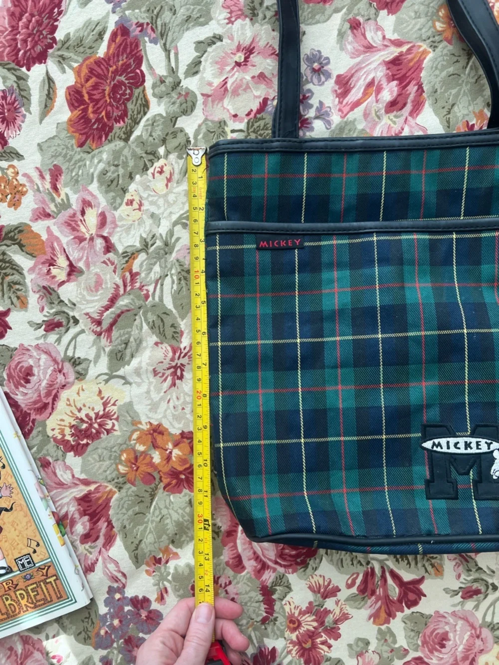 90s y2k vintage plaid Mickey purse Disney - Picture 3 of 9